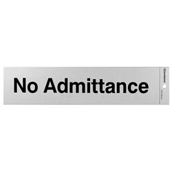 SANDLEFORD SIGNS SELF ADHESIVE 245x58mm No Admittance